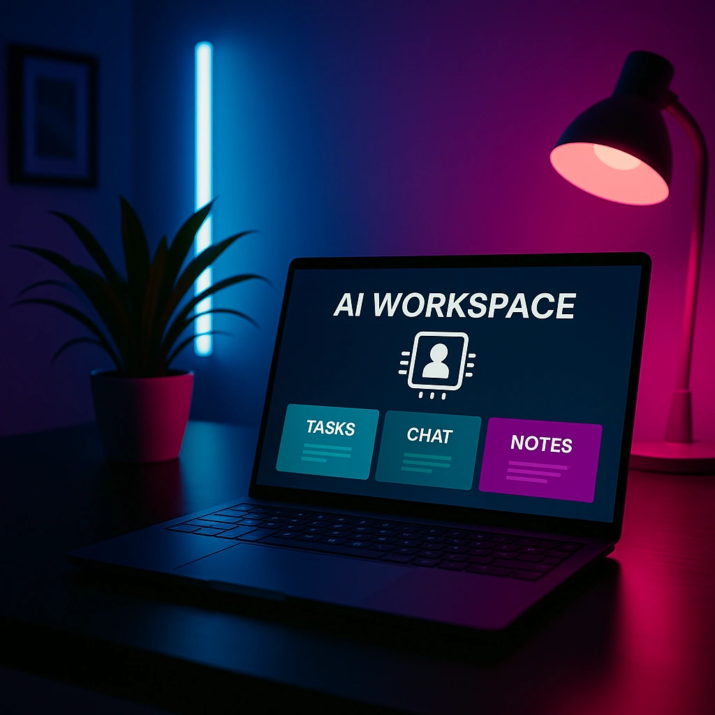 Clean AI workspace used to compare model providers