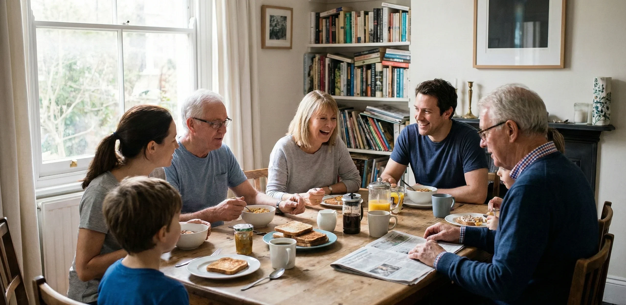A quiet family moment reflecting the unseen sides of family bonds