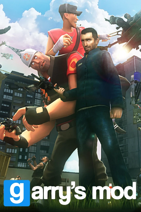 Garry’s Mod sandbox multiplayer game cover art emphasizing player-created environments