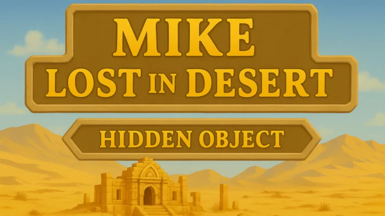 hidden object games online desert puzzle Mike Lost In Desert gameplay