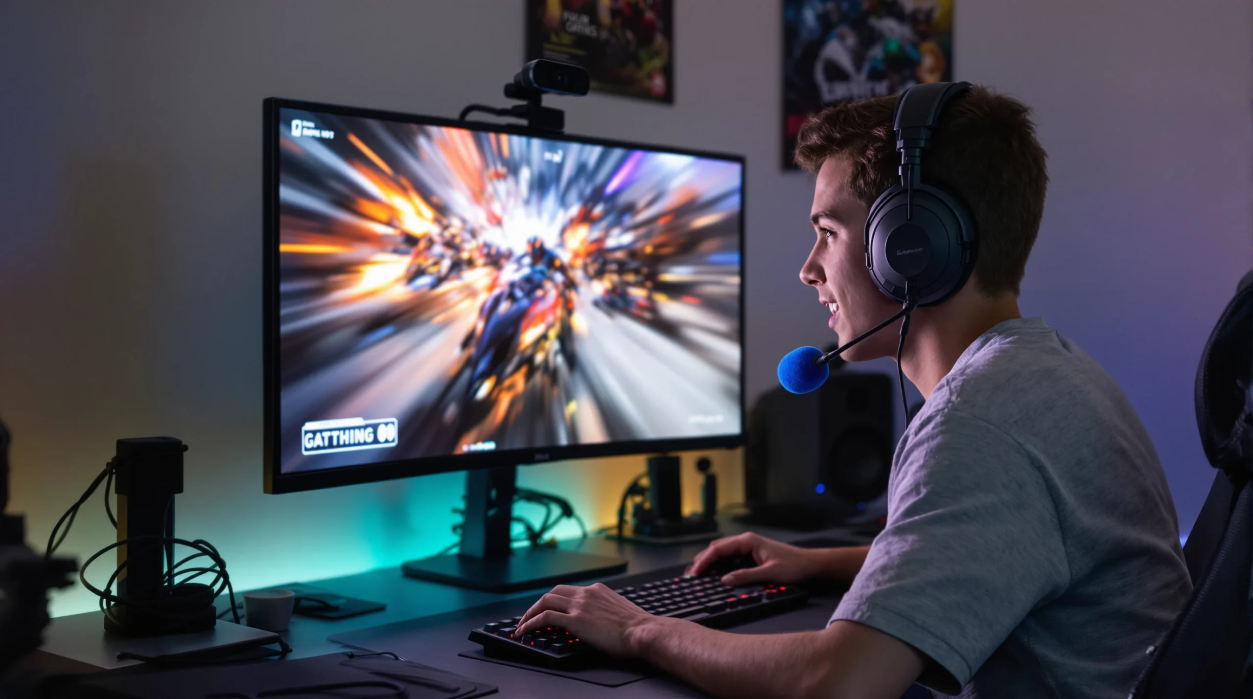 how to join an esports team through streaming gameplay with headset microphone and online visibility setup