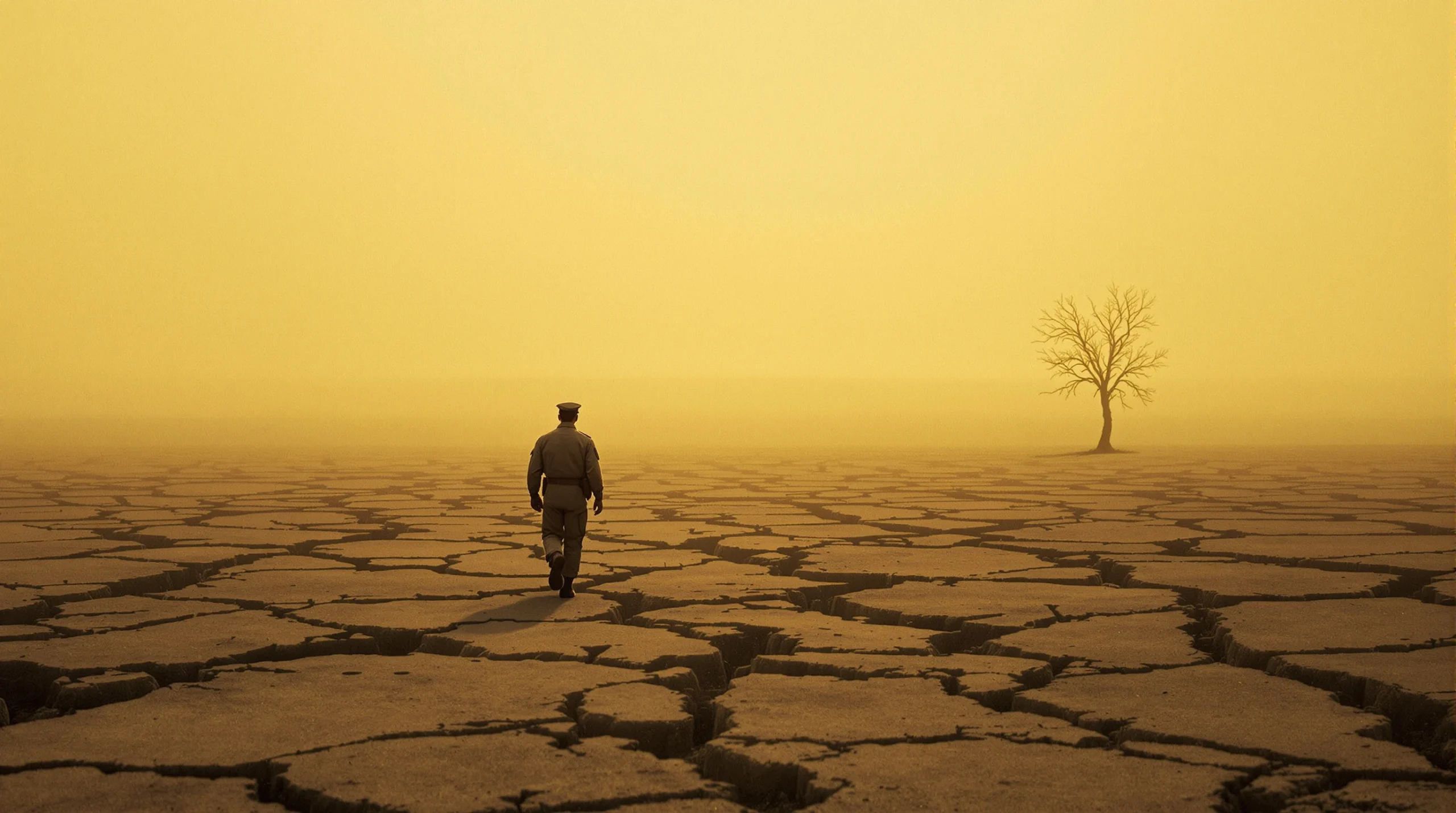 five films like Oppenheimer — a lone figure walking across a scarred field at golden hour