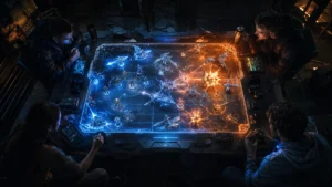 Best online multiplayer games 2026 holographic gaming table with four players